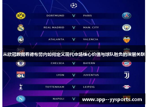 从欧冠数据看德布劳内如何定义现代中场核心价值与球队胜负的深层关联